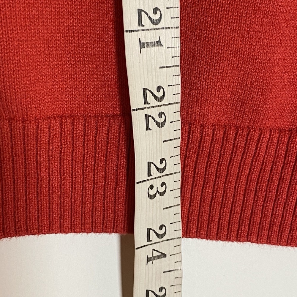 Jeanne Pierre Sweater Womens Medium Red Cowl Neck Classic Preppy Christmas Style - Picture 14 of 15